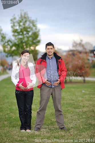Image of happy couple outdoor