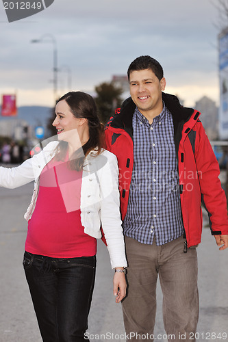 Image of happy couple outdoor