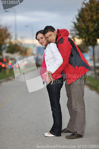 Image of happy couple outdoor