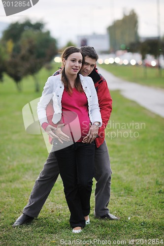 Image of happy couple outdoor