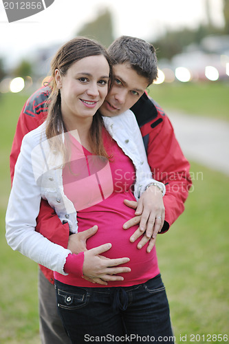 Image of happy couple outdoor