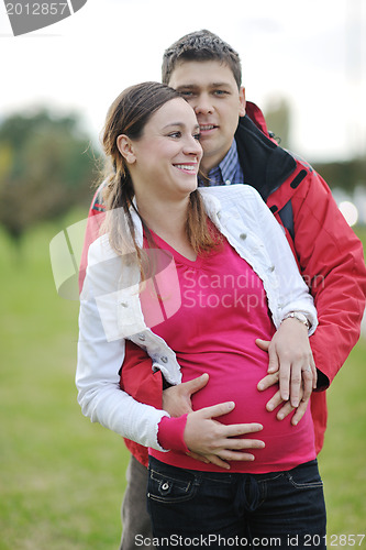 Image of happy couple outdoor