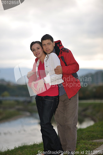 Image of happy couple outdoor