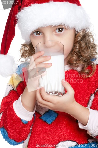 Image of Little girl in pajamas