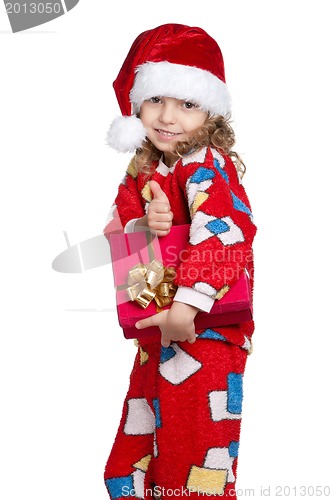 Image of Little girl in pajamas