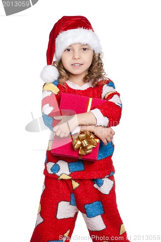 Image of Little girl in pajamas