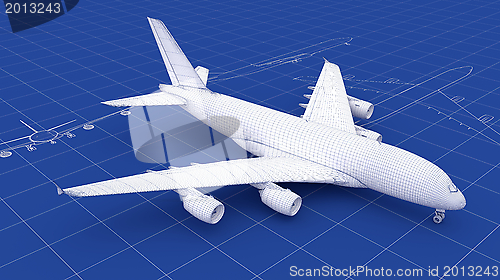 Image of Commercial Aircraft Blueprint