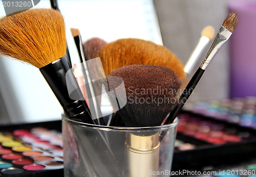 Image of Big set of make-up brushes 