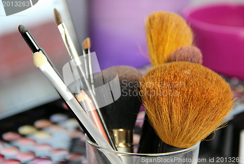 Image of Big set of make-up brushes 