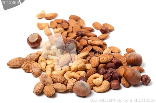 Image of Cashews, hazelnuts and almonds