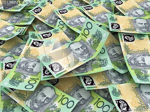 Image of Australian Currency Close-up.  100 AUD