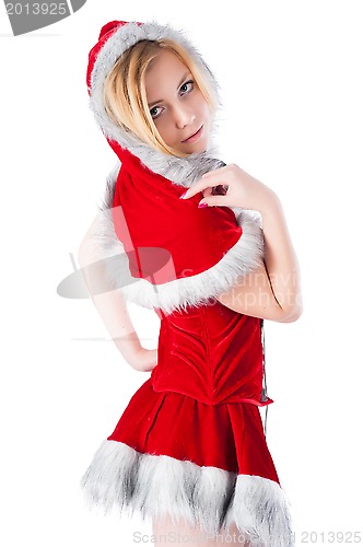 Image of Beautiful and sexy christmas woman