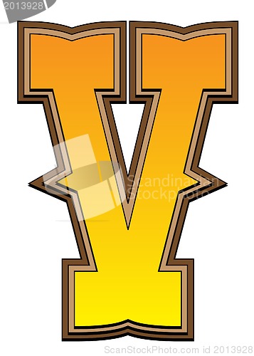 Image of Western alphabet letter - V