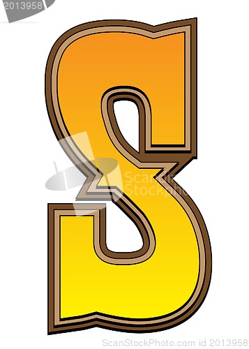 Image of Western alphabet letter - S