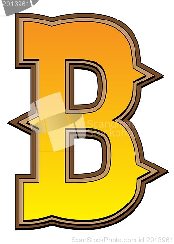 Image of Western alphabet letter - B