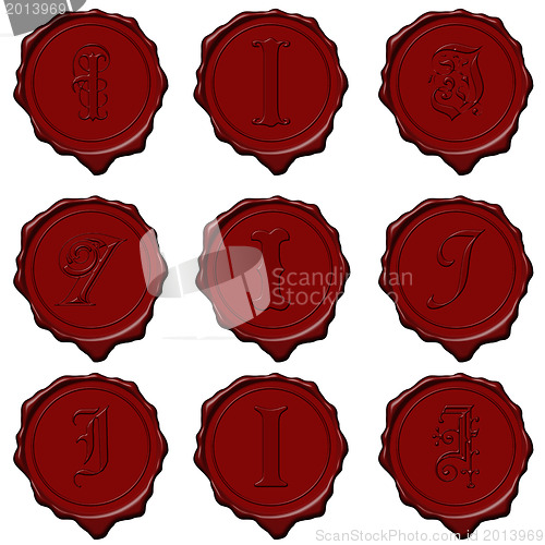 Image of Wax seal alphabet letters - I