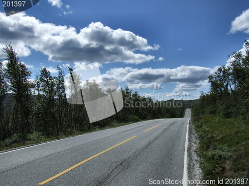 Image of Straight and empty scenic road