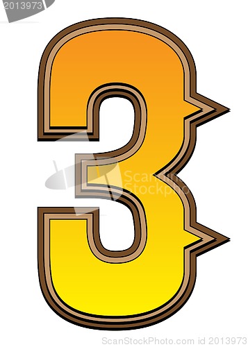 Image of Western alphabet number  - 3