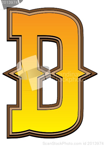 Image of Western alphabet letter - D