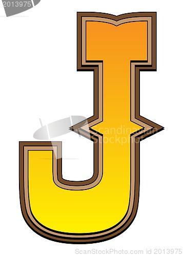 Image of Western alphabet letter - J