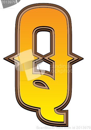 Image of Western alphabet letter - Q