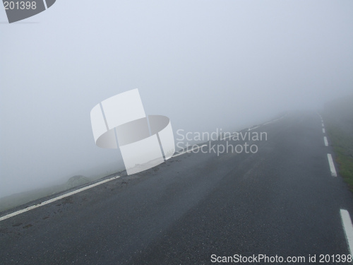 Image of Road in bad, foggy weather