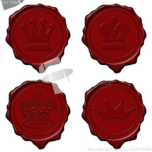 Image of King crown wax seal collection