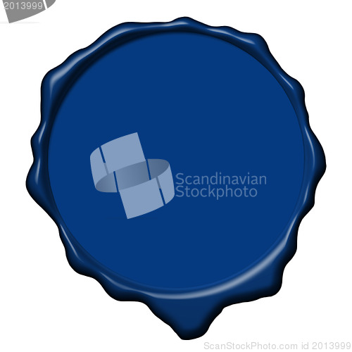 Image of Blue wax empty seal