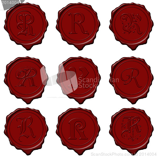 Image of Wax seal alphabet letters - R