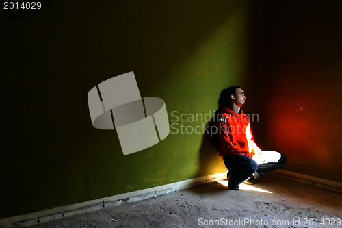 Image of Boy in an empty room