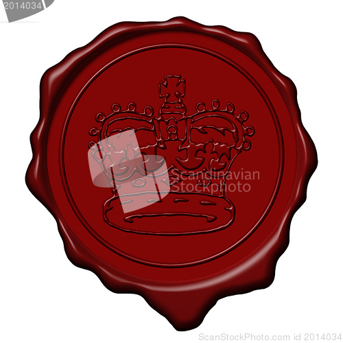 Image of King crown wax seal