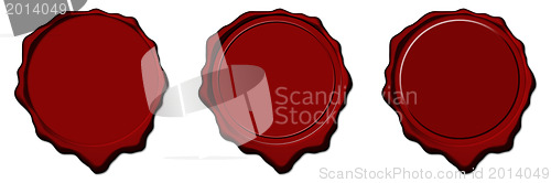 Image of Red wax empty seals