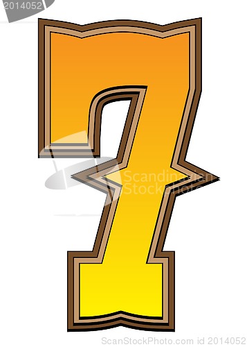 Image of Western alphabet number  - 7