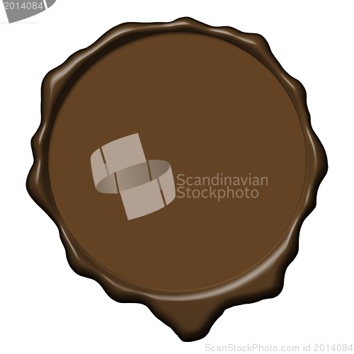 Image of Brown wax empty seal
