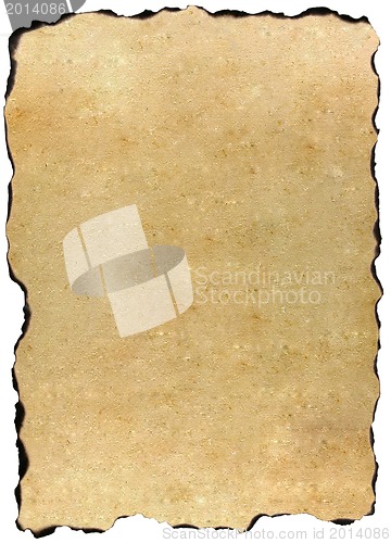 Image of Burned edges old parchment
