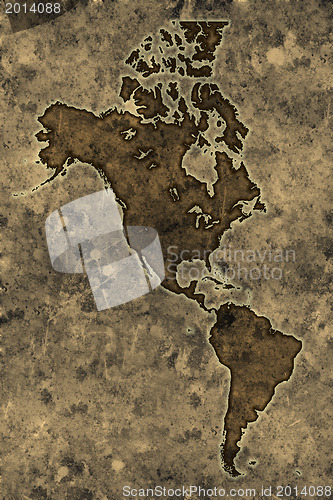 Image of Parchment americas map