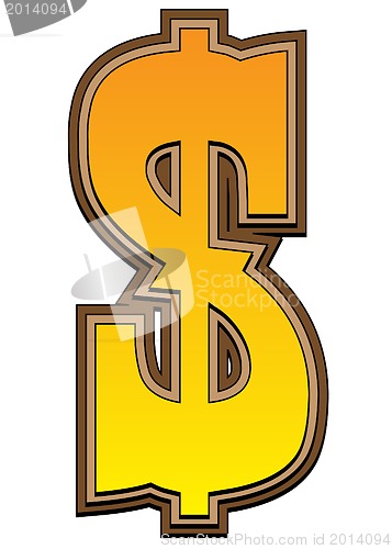 Image of Western alphabet dollar sign