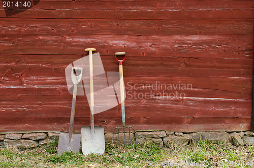 Image of Old garden tools