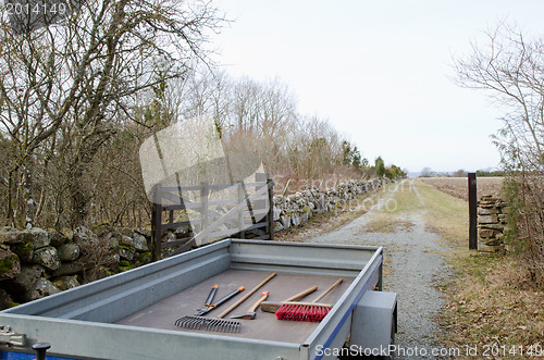 Image of Tools on a trailer