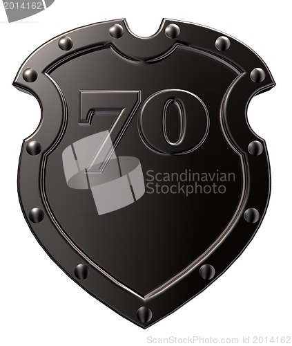 Image of number on metal shield