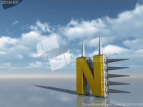 Image of prickles letter n