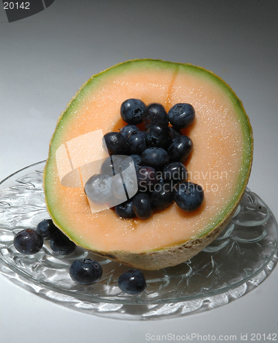 Image of cantaloupe and blueberries