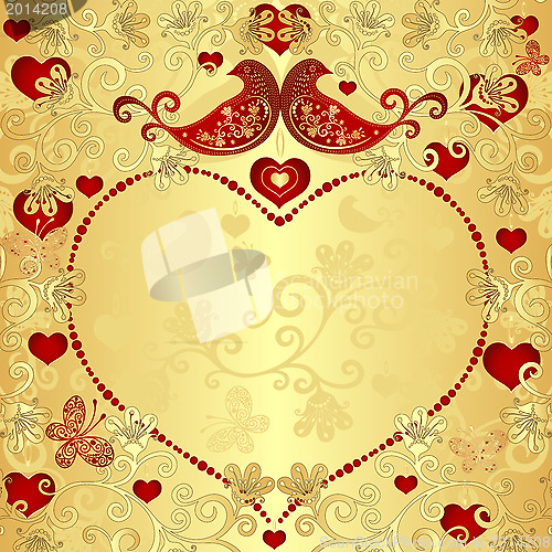 Image of Gold valentine frame