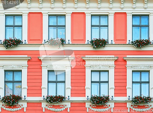 Image of Facade With Flowers