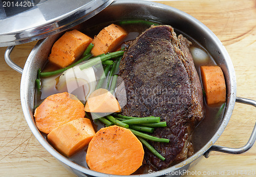 Image of Pot roast with sweet potato