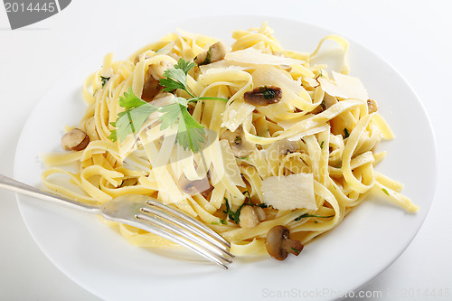 Image of Pasta ai funghi with fork