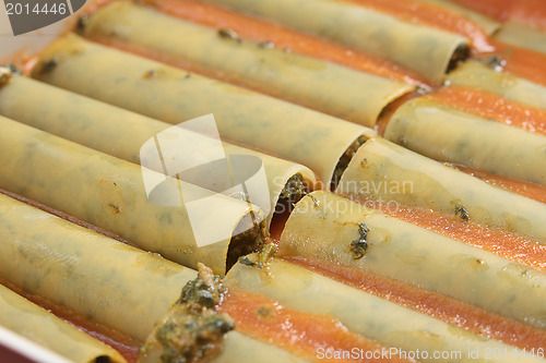 Image of Stuffed cannelloni tubes