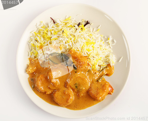 Image of Prawn korma high angle