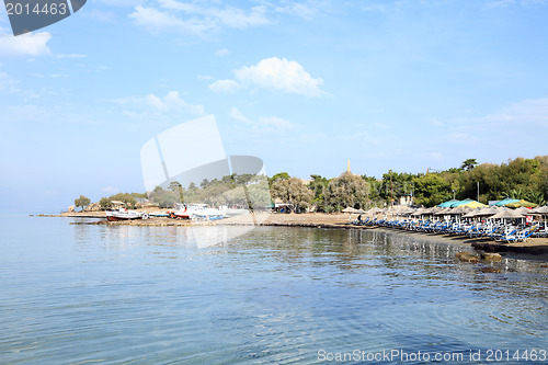 Image of Aegina beach and boatyard