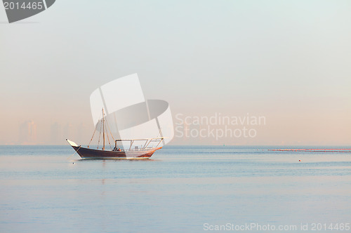 Image of Lone dhow in Qatar